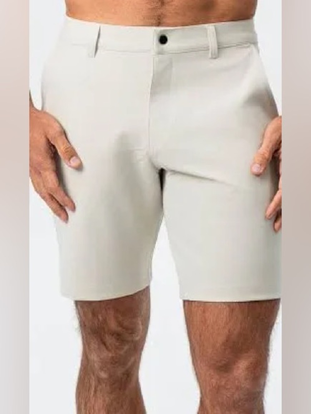Banana Republic Beige Shorts Flat Front Lightweight Stretch 4 Pocket Men’s 38